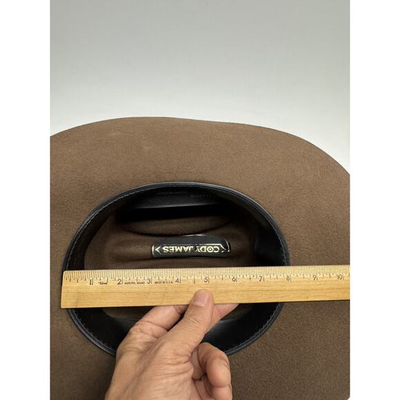 CODY JAMES 2X WOOL FELT WESTERN HAT Brown Men's Size 7 1/4 Made in USA - Picture 10 of 11